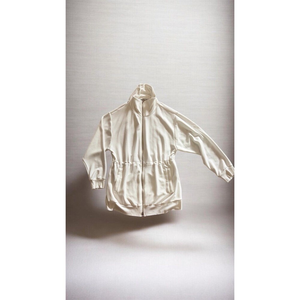 Converse Women’s XL Ivory Full-Zip Longline Jacket Drawstring Waist